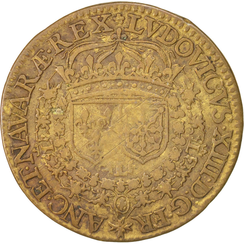 France, Token, Royal, Louis XIII, VF(30-35), Brass, Feuardent:12245
