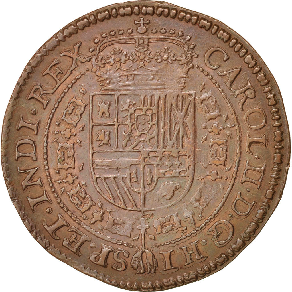Netherlands, Spanish Netherlands, Charles II, Advent of the King, Token.