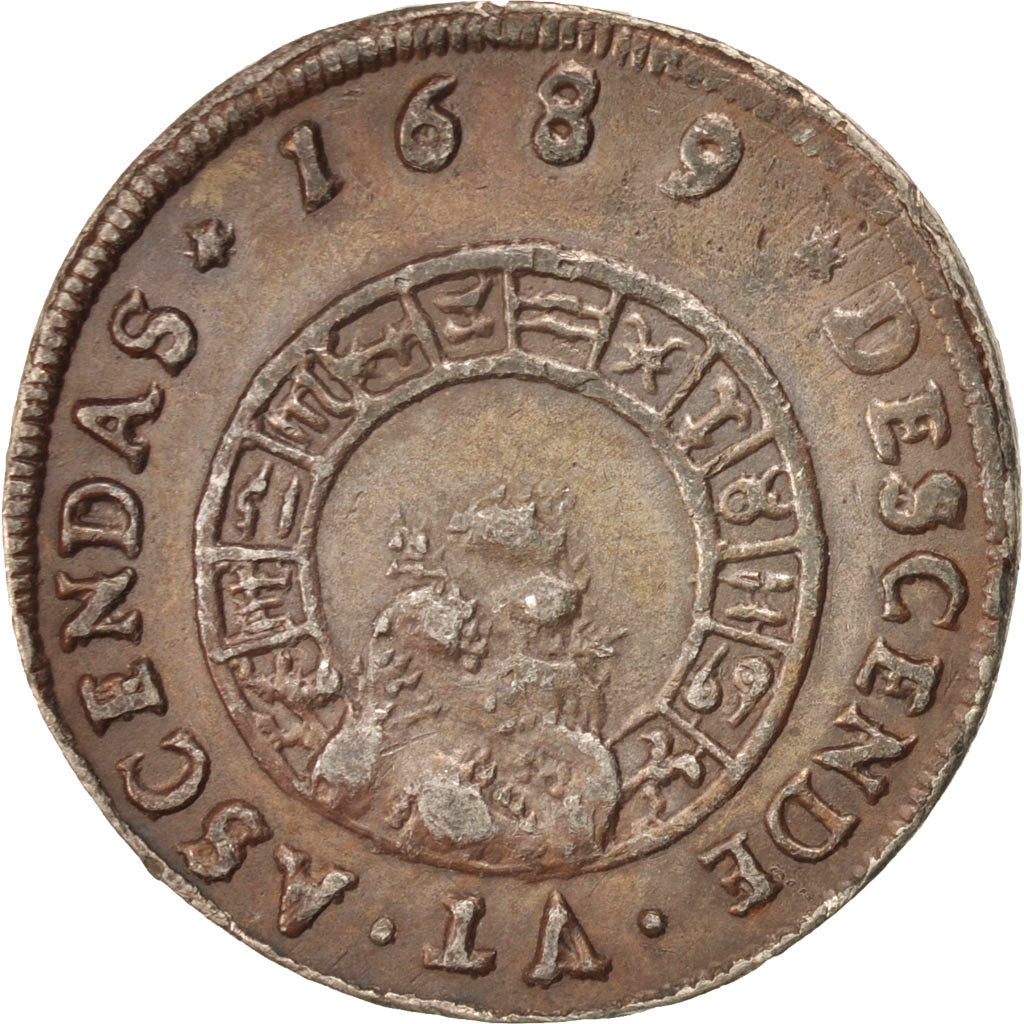 Francia, Token, Religion, 1689, BB+, Stagno