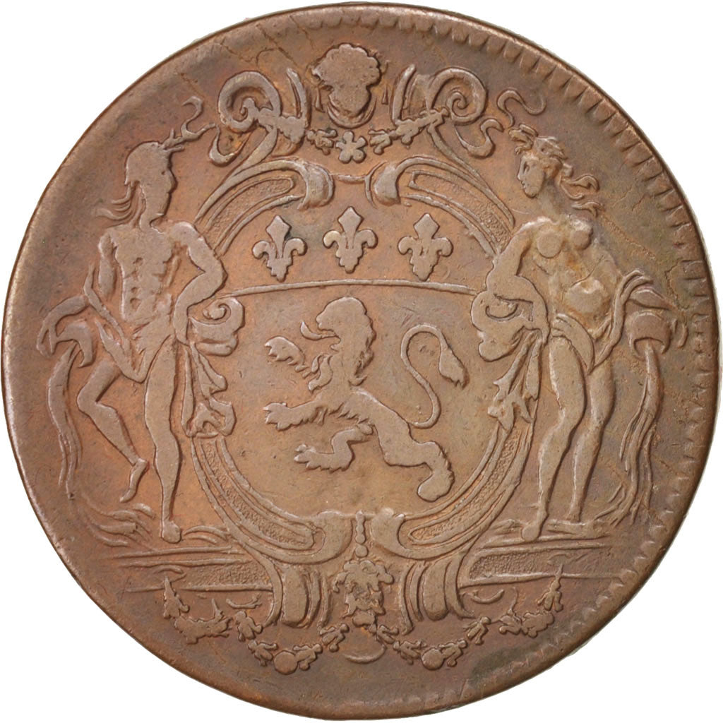 France, Jeton, Royal, Lyon, PIerre Dugas, 1751, SUP+, Cuivre, Feuardent:10644