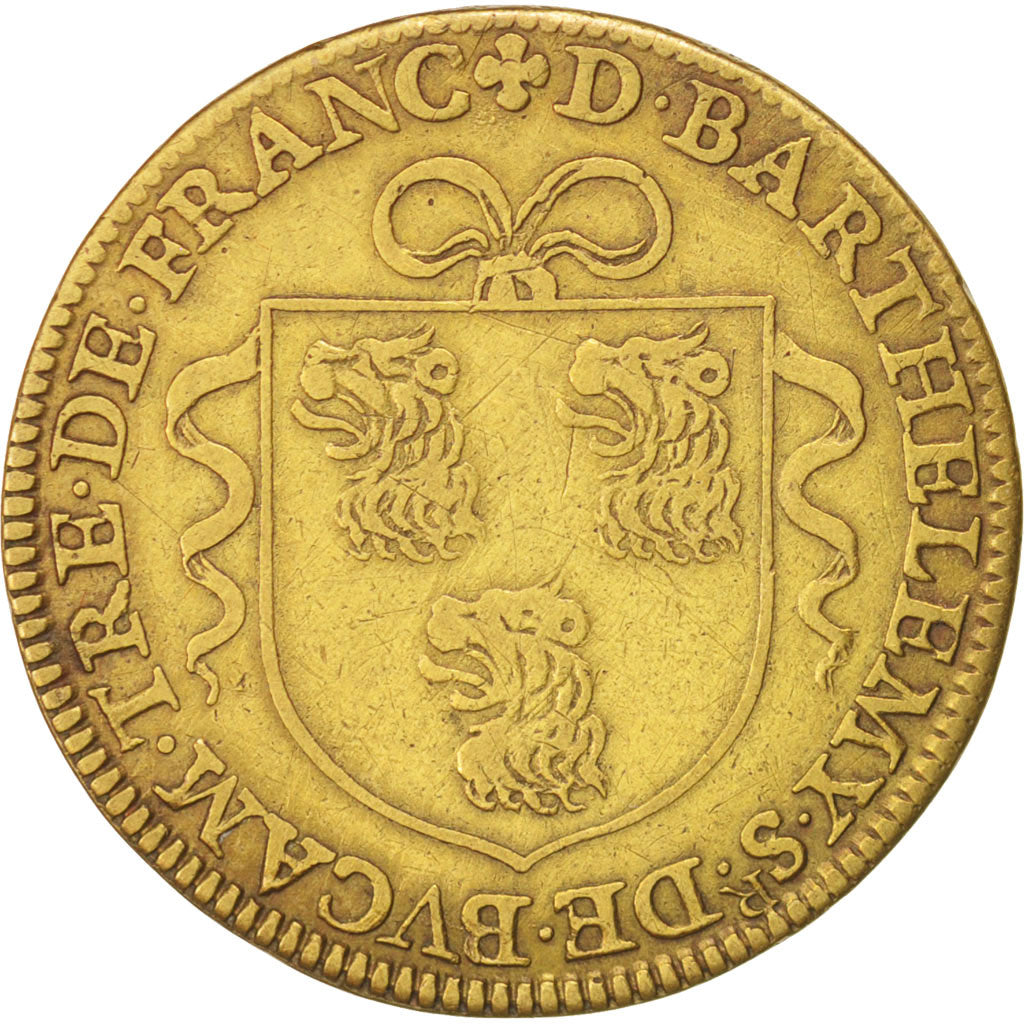 France, Royal, Barthelemy de Bucam, Token, 1581, AU(50-53), Brass, 28