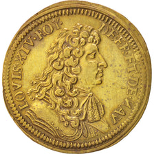 France, Token, Royal, Louis XIV, AU(55-58), Brass