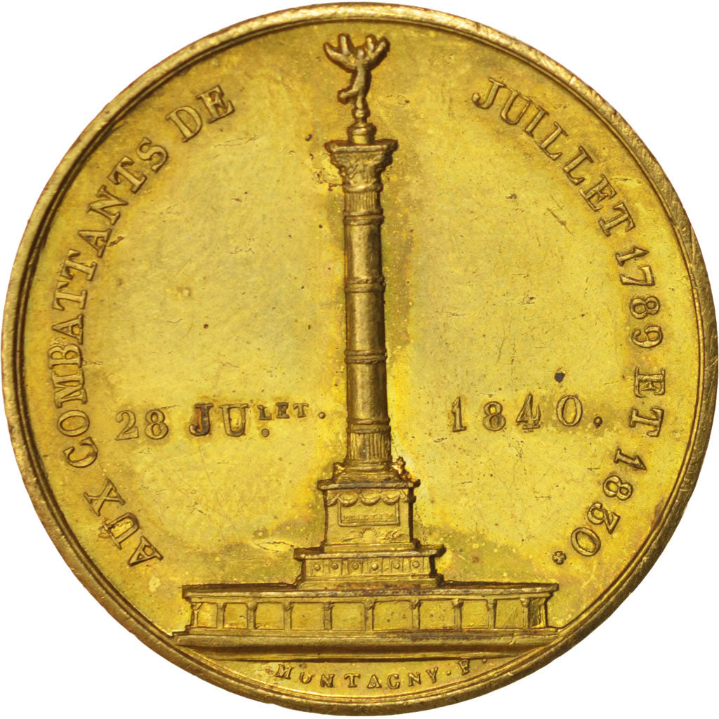 France, Token, 1840, Montagny, AU(55-58), Brass
