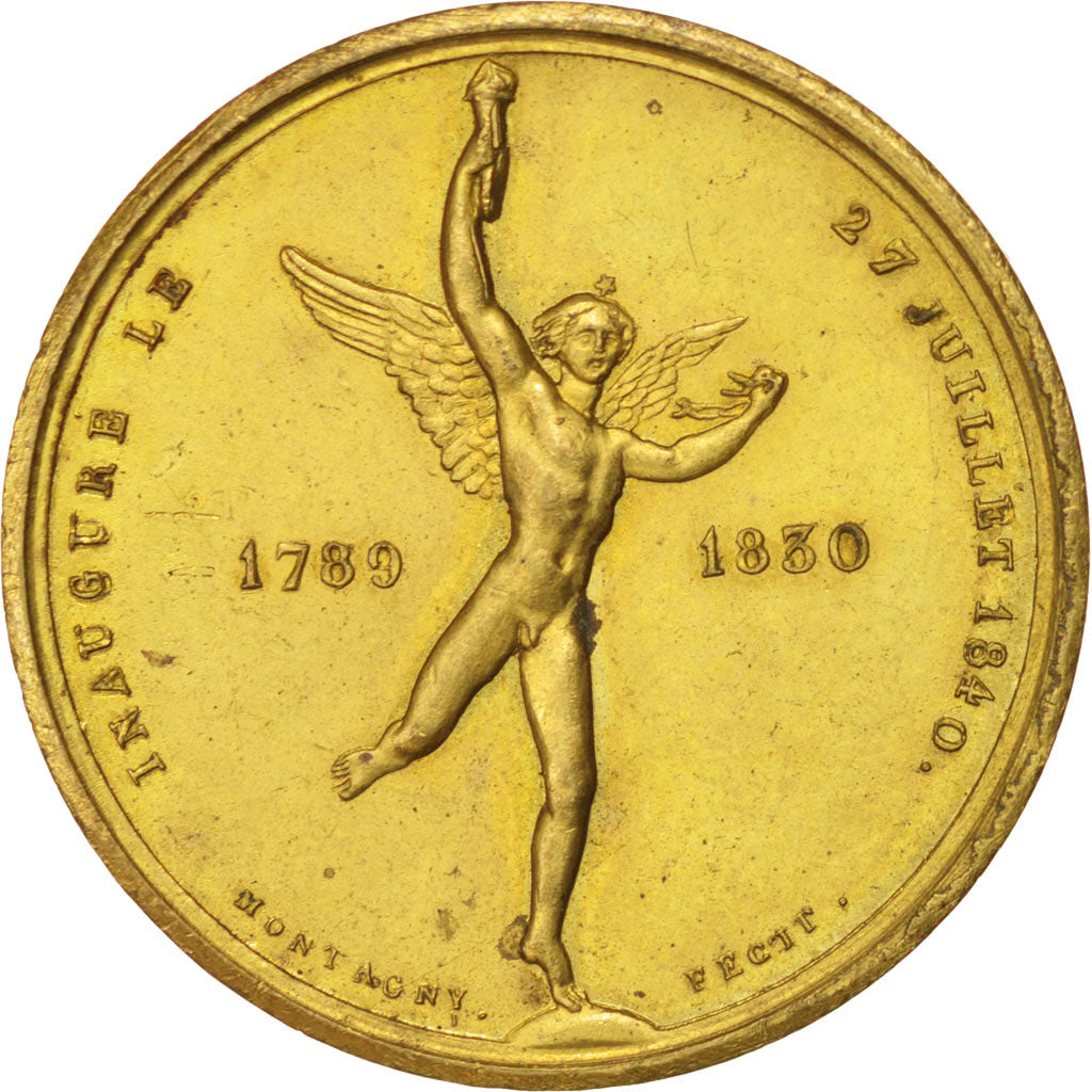 France, Token, 1840, Montagny, AU(55-58), Brass