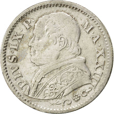 ITALIAN STATES, 10 Soldi, 50 Centesimi, 1869, Roma, KM #1386.1, EF(40-45),...