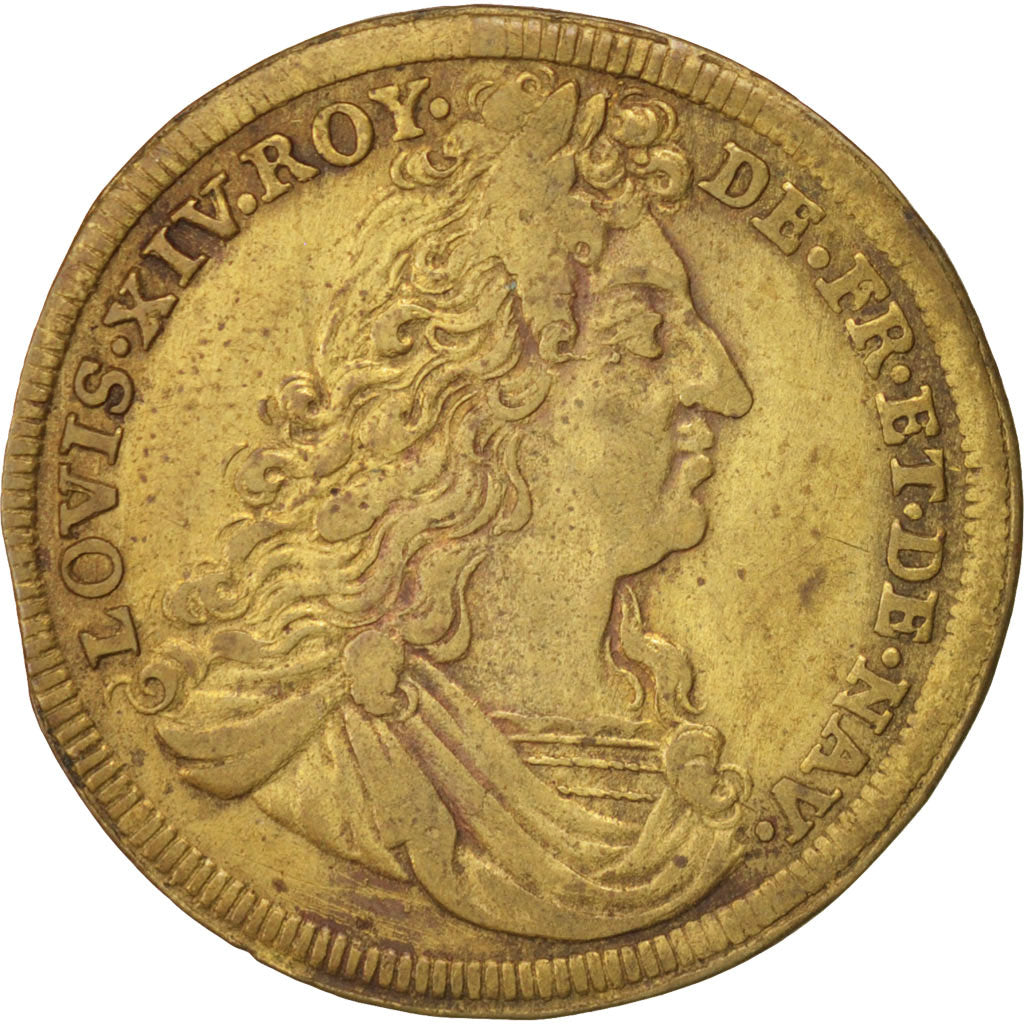 France, Token, Royal, Louis XIV, VF(30-35), Brass