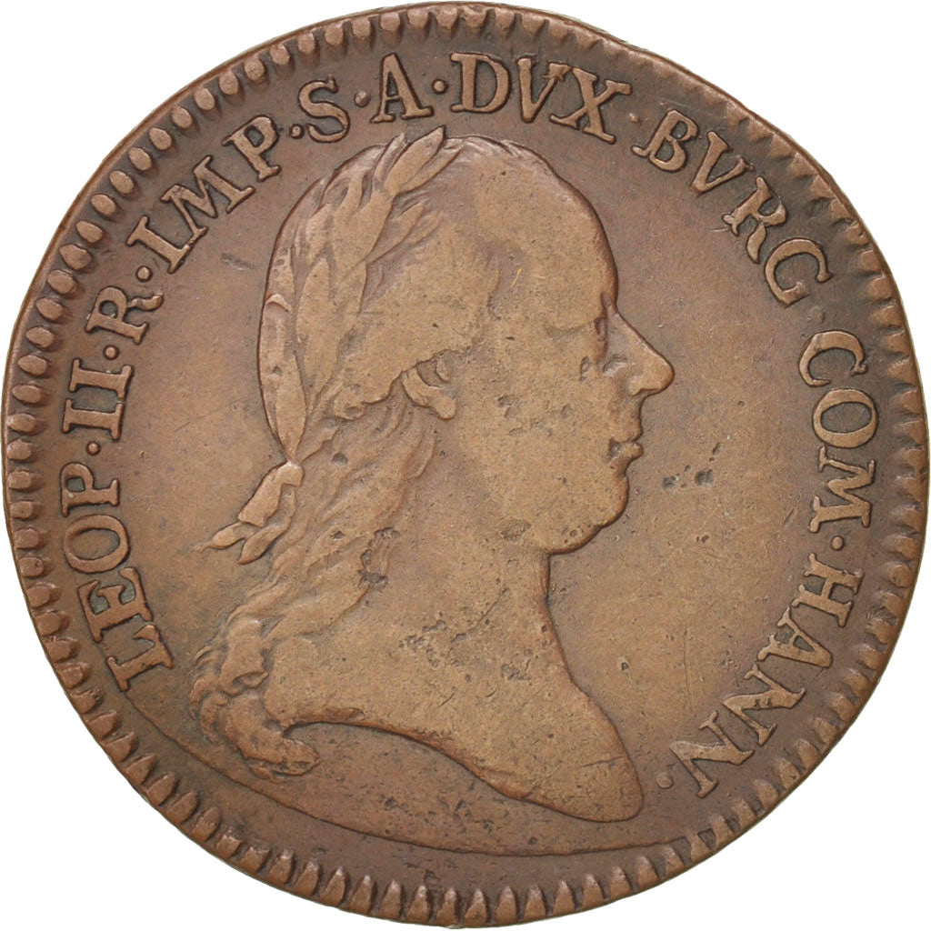 Netherlands, Austrian Netherlands, Léopold II, Jeton, 1791, AU(50-53)