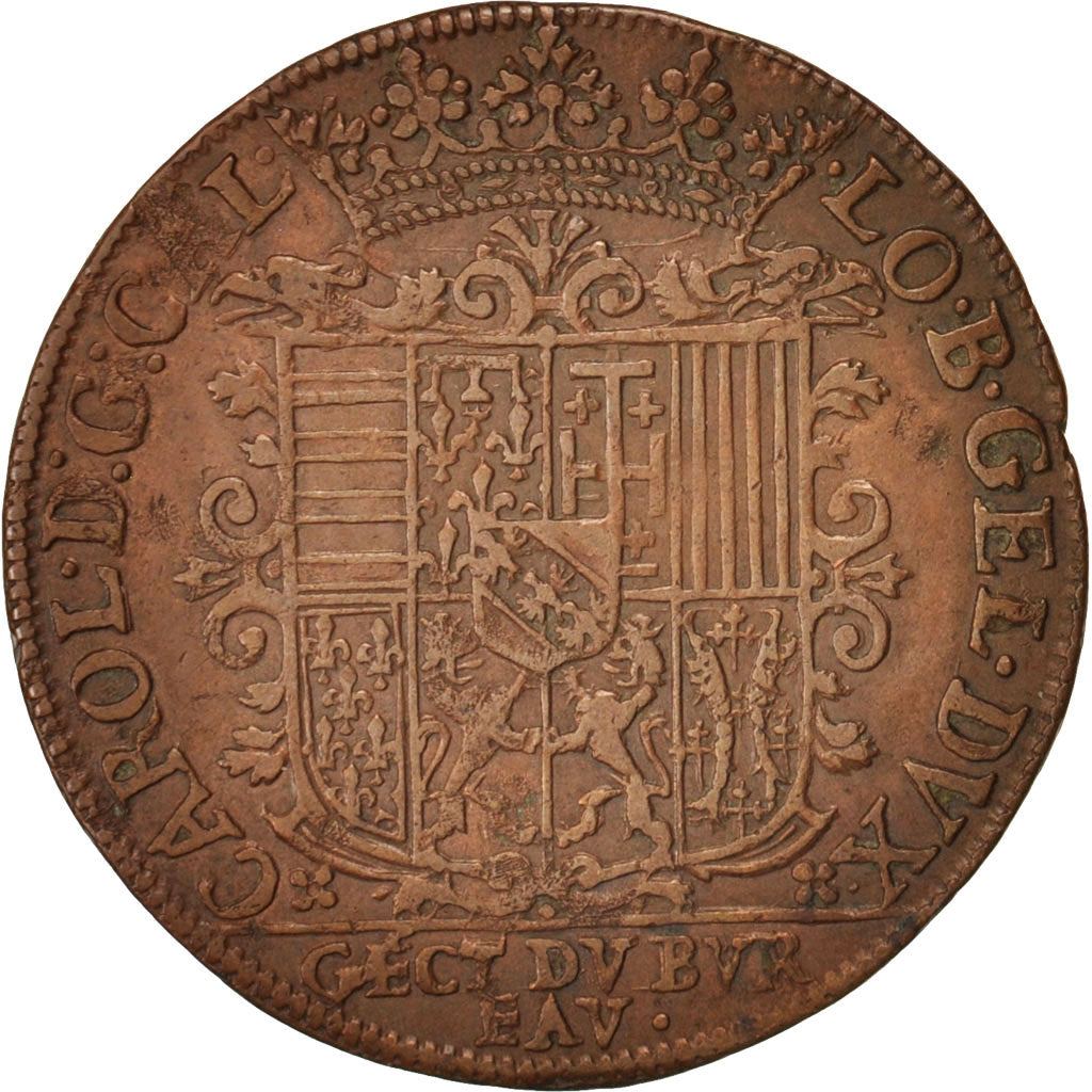 Francia, Token, Lorraine, Charles III, 1594, BB, Rame, Feuardent:7491