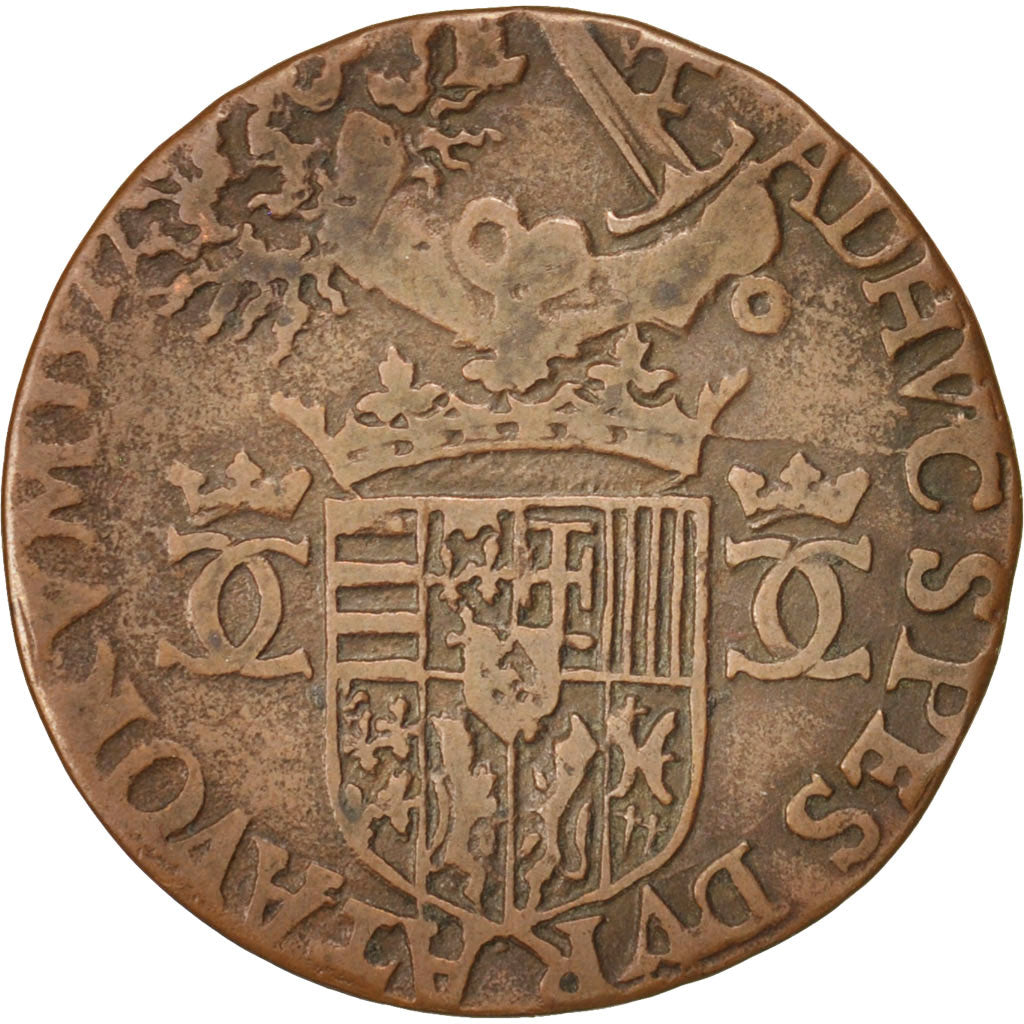Francia, Token, Lorraine, Charles III, 1577, BB, Rame, Feuardent:7468