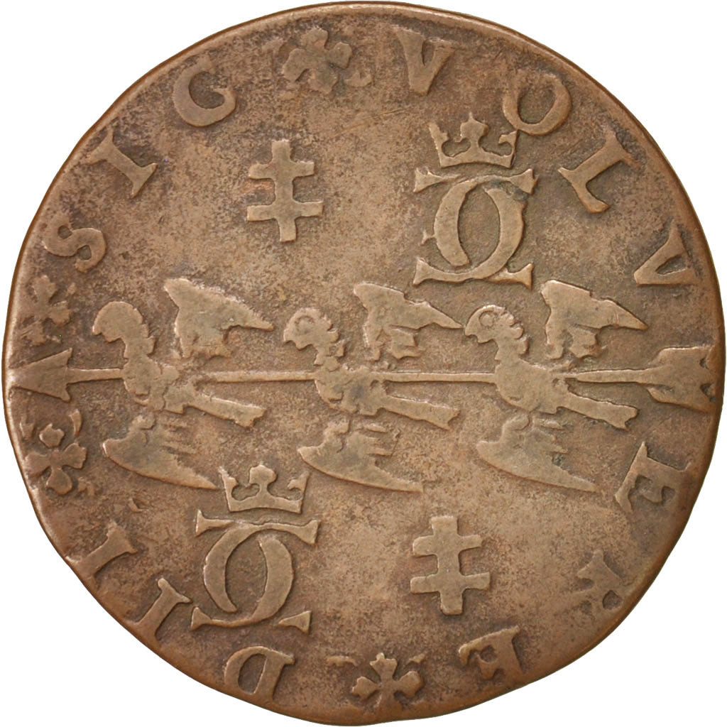 Francia, Token, Lorraine, Charles III, 1577, BB, Rame, Feuardent:7468