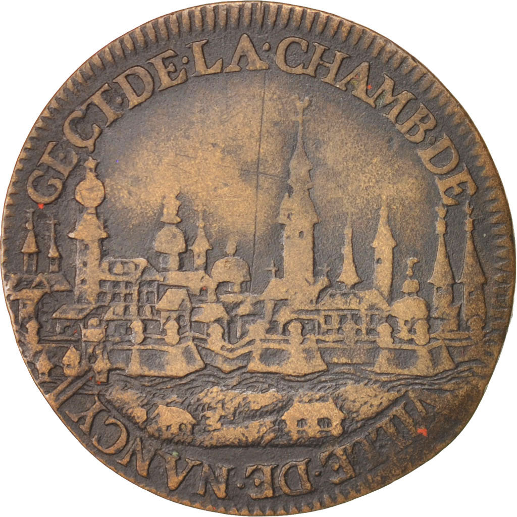 France, Token, Ville de Nancy, VF(30-35), Copper, Feuardent:7692