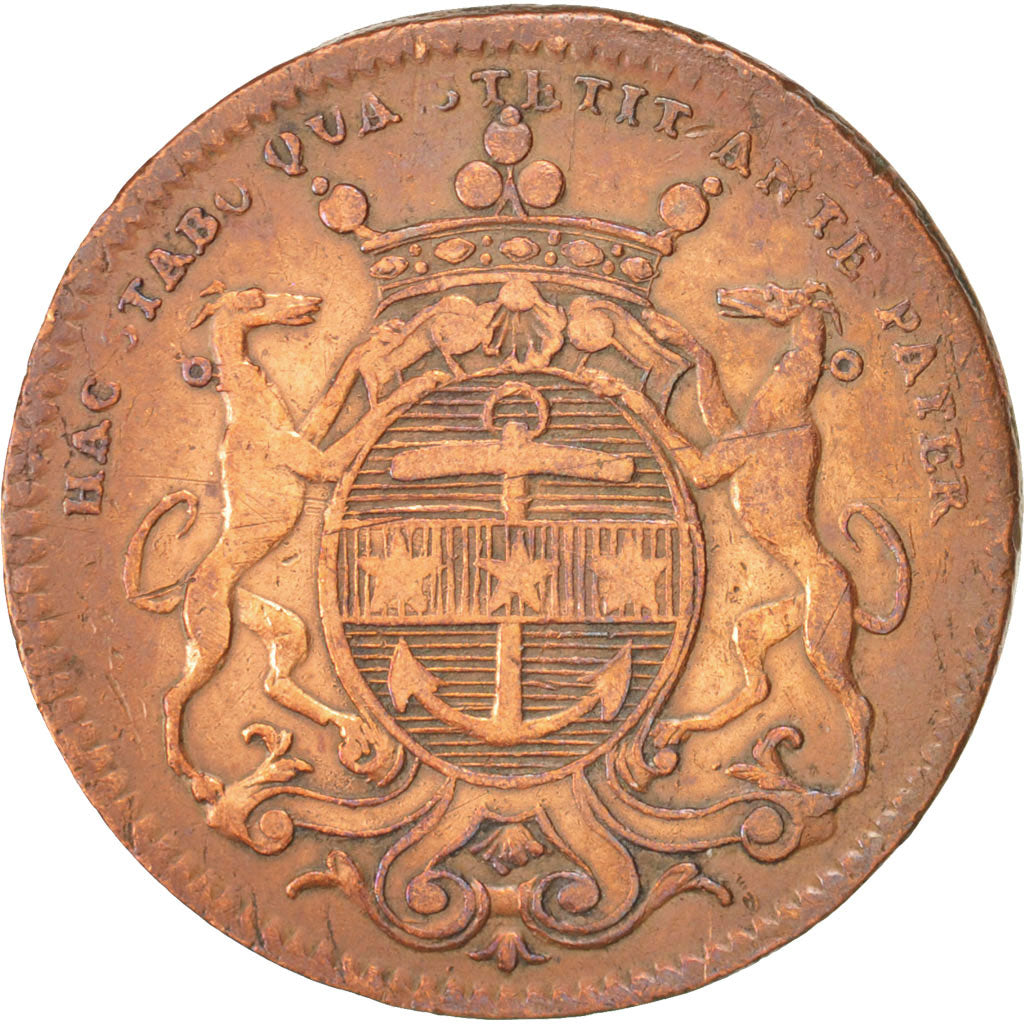 Francia, Token, Ville de Dijon, Philibert Baudot, 1730, BB+, Rame