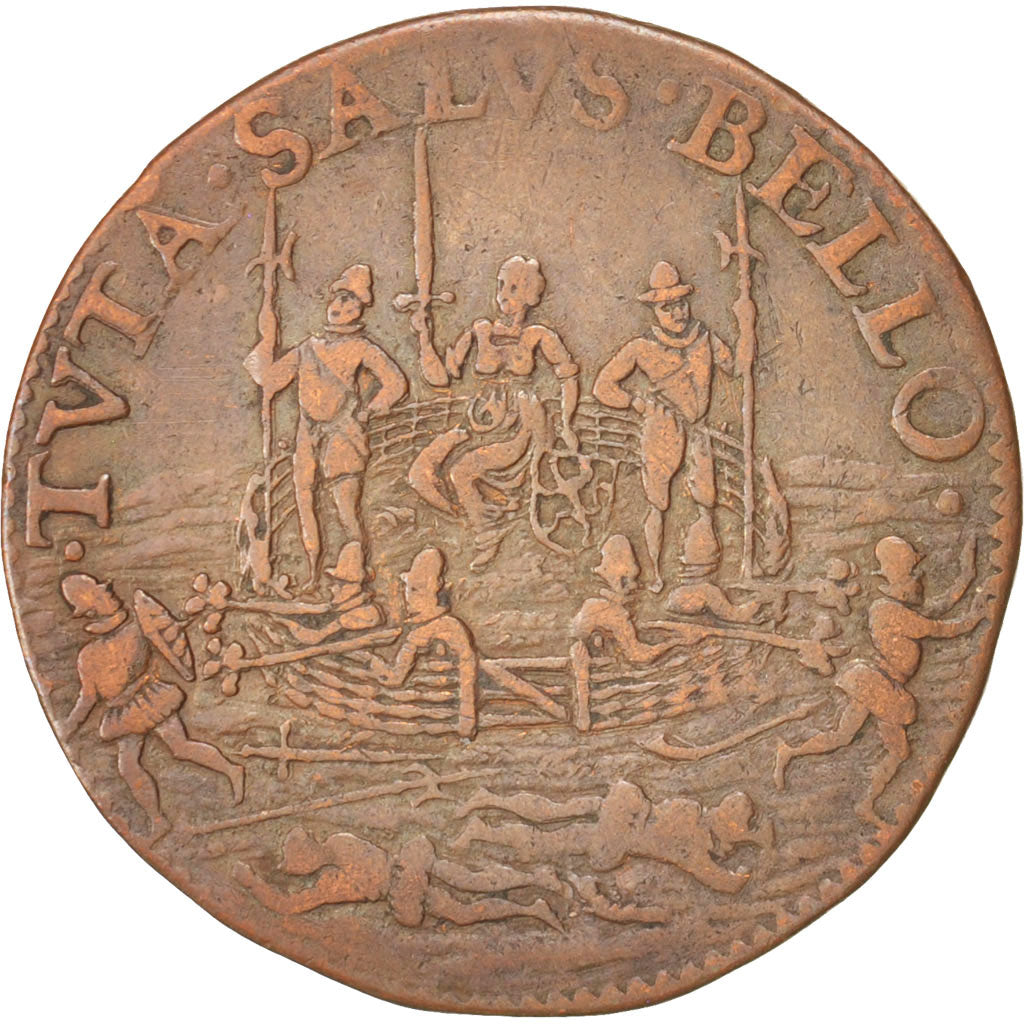 Netherlands, Spanish Netherlands, Philip II, Token, 1591, VF(30-35), Copper,...