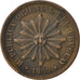 Moneta, Uruguay, 2 Centesimos, 1869, Uruguay Mint, Paris, Berlin, Vienna, BB