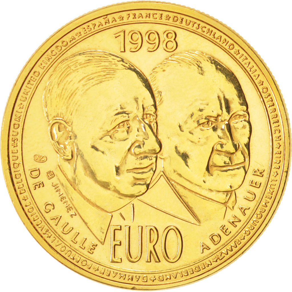 Francia, Medal, De Gaulle et Adenauer, History, 1998, SPL-, Ottone