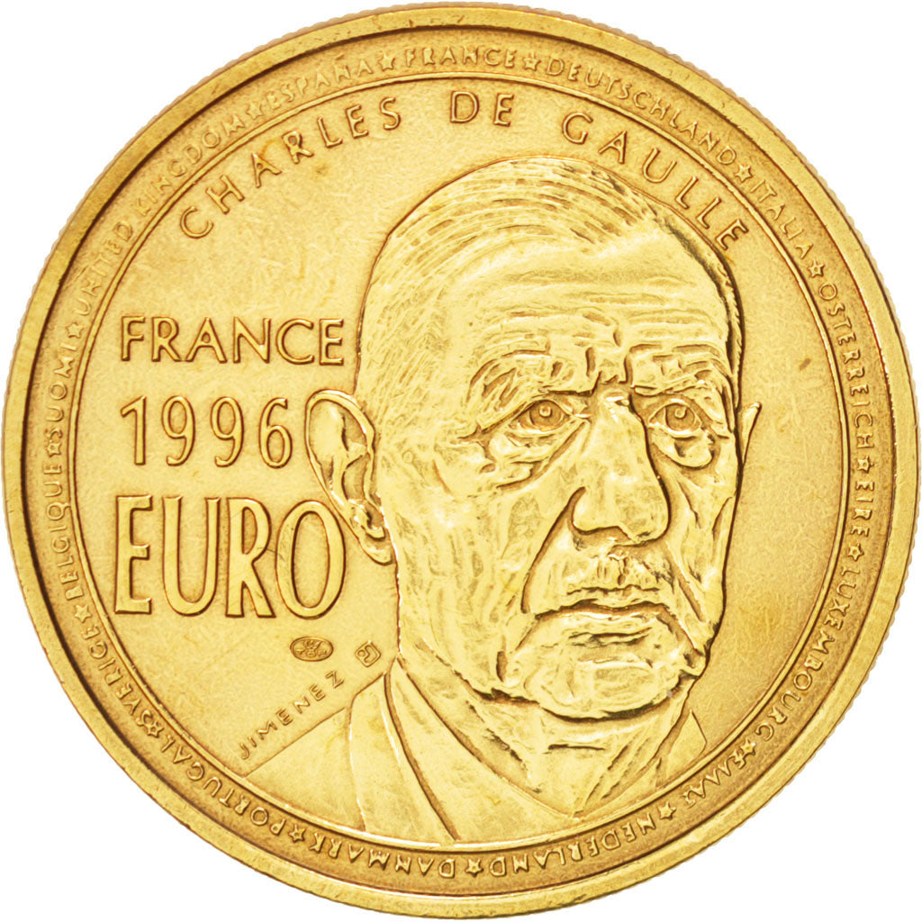 France, Medal, Charles De Gaulle, History, 1996, SUP, Laiton