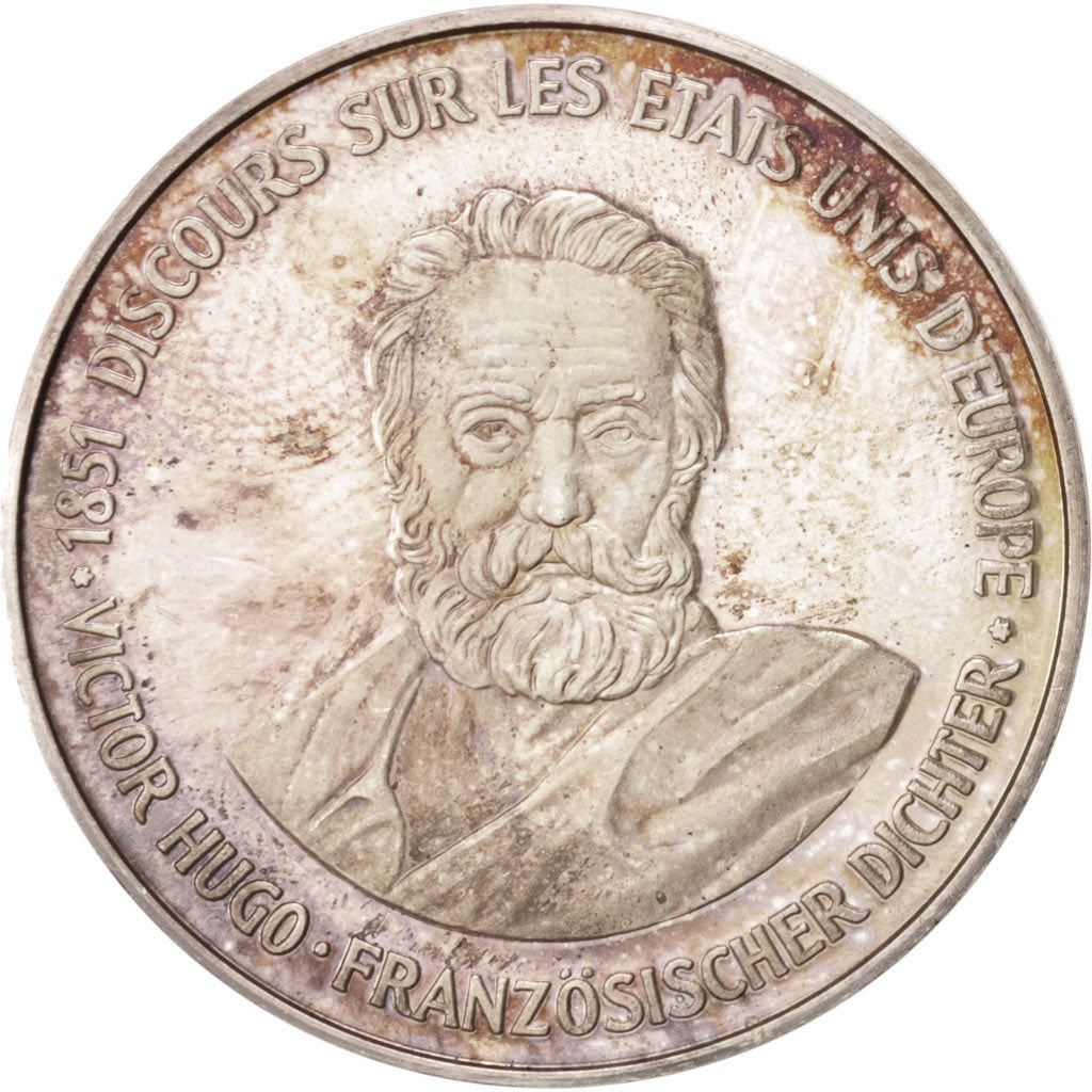 France, Medal, European coinage test, 2 ecu, History, 1986, AU(55-58), Silver