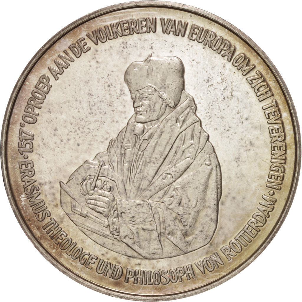 Francia, Medal, European coinage test, 5 ecu, History, 1986, EBC, Plata