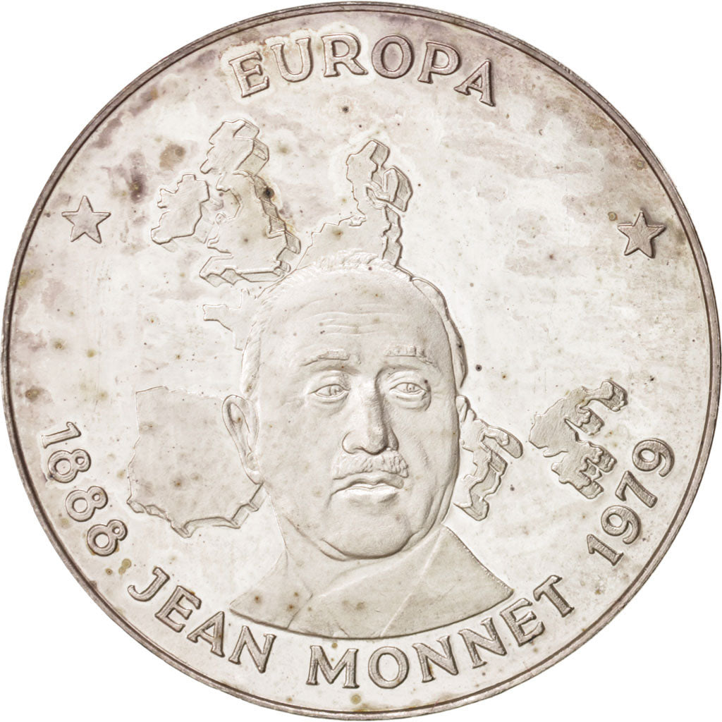 France, Medal, European coinage test, 2 ecu, History, 1988, SPL, Argent