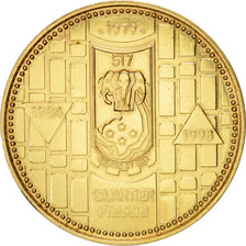 France, European coinage test, 1 euro, History, Medal, 1998, SUP, Brass, 33
