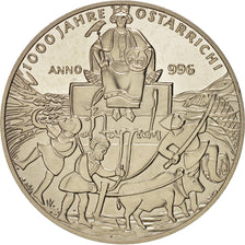 Austria, Medal, European coinage test, 5 euro, Historia, 1996, MS(63)