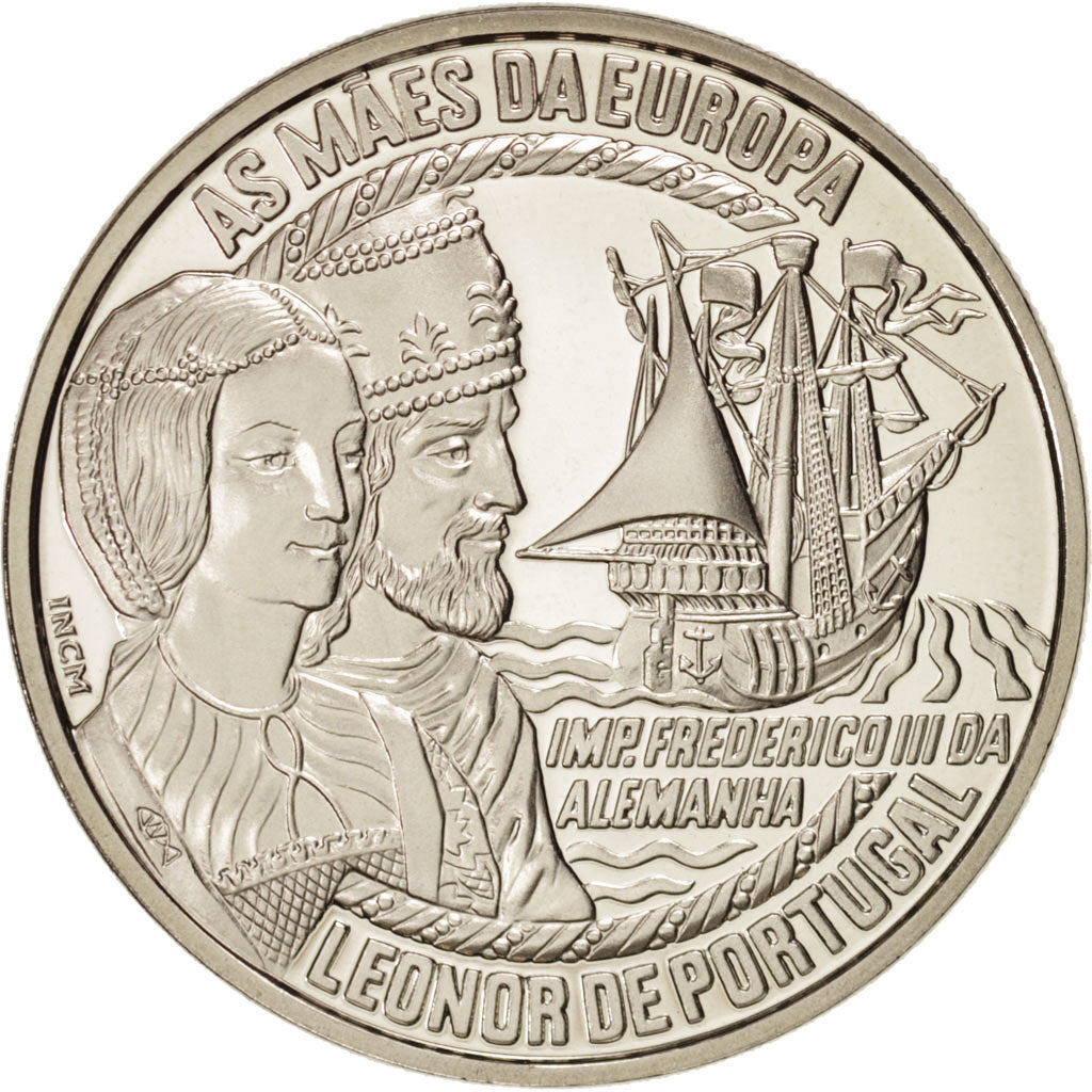 Portugal, European coinage test, 5 euro, Politics, Society, War, Medal, 1998