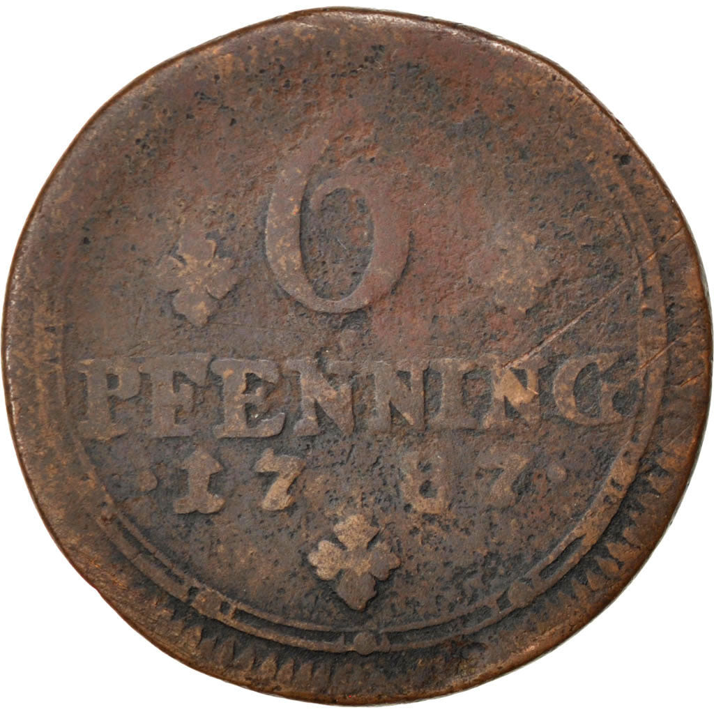 GERMAN STATES, Ducat, 1787, KM #447, VG(8-10), Gold, 6.98