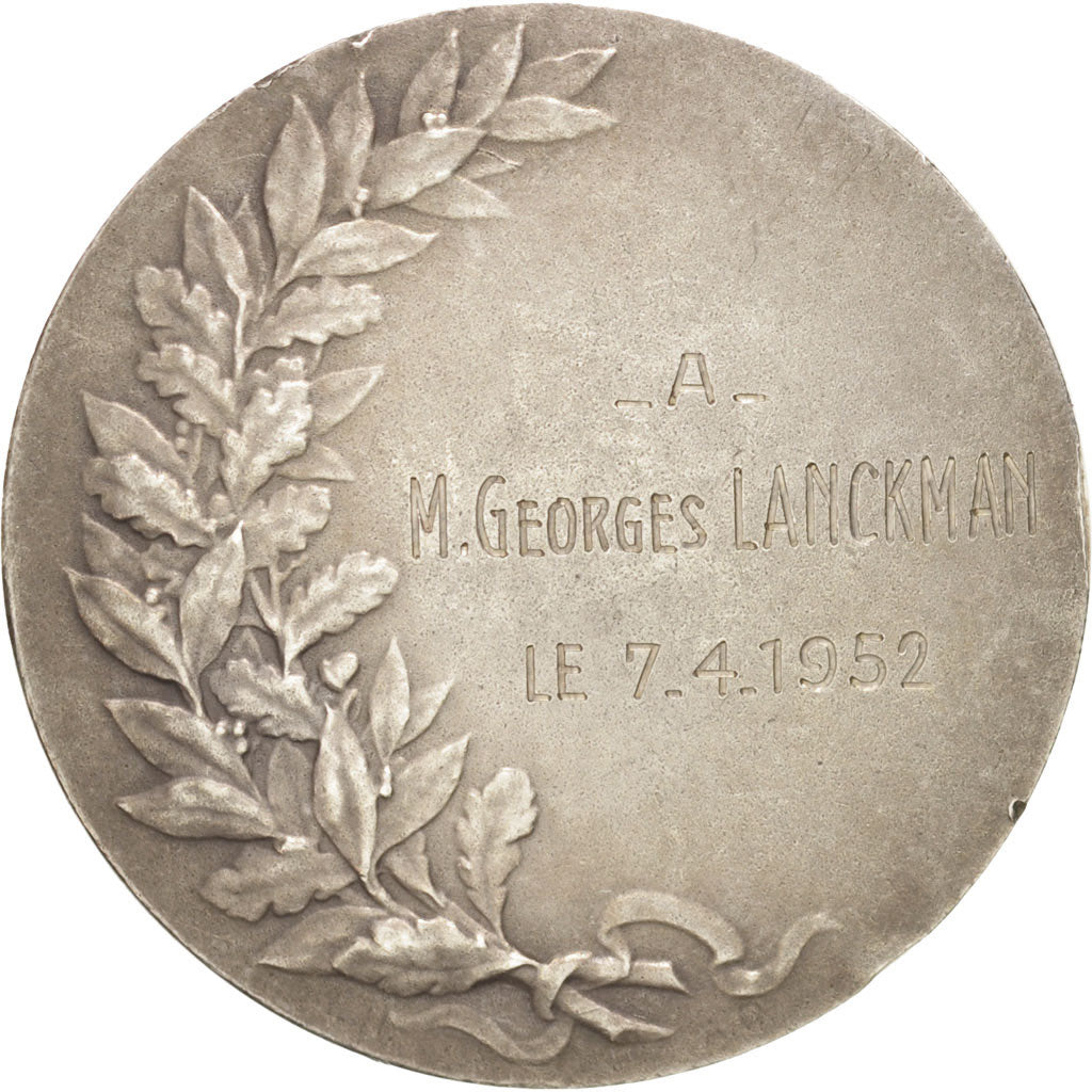 France, Ville de Lille, Politics, Society, War, Medal, 1952, AU(55-58), Silve...