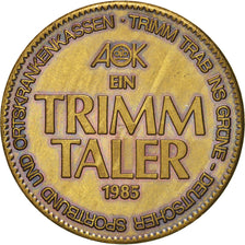 Deutschland, Medal, Ein Trimm Taler, Politics, Society, War, 1985, SS+, Kupfer
