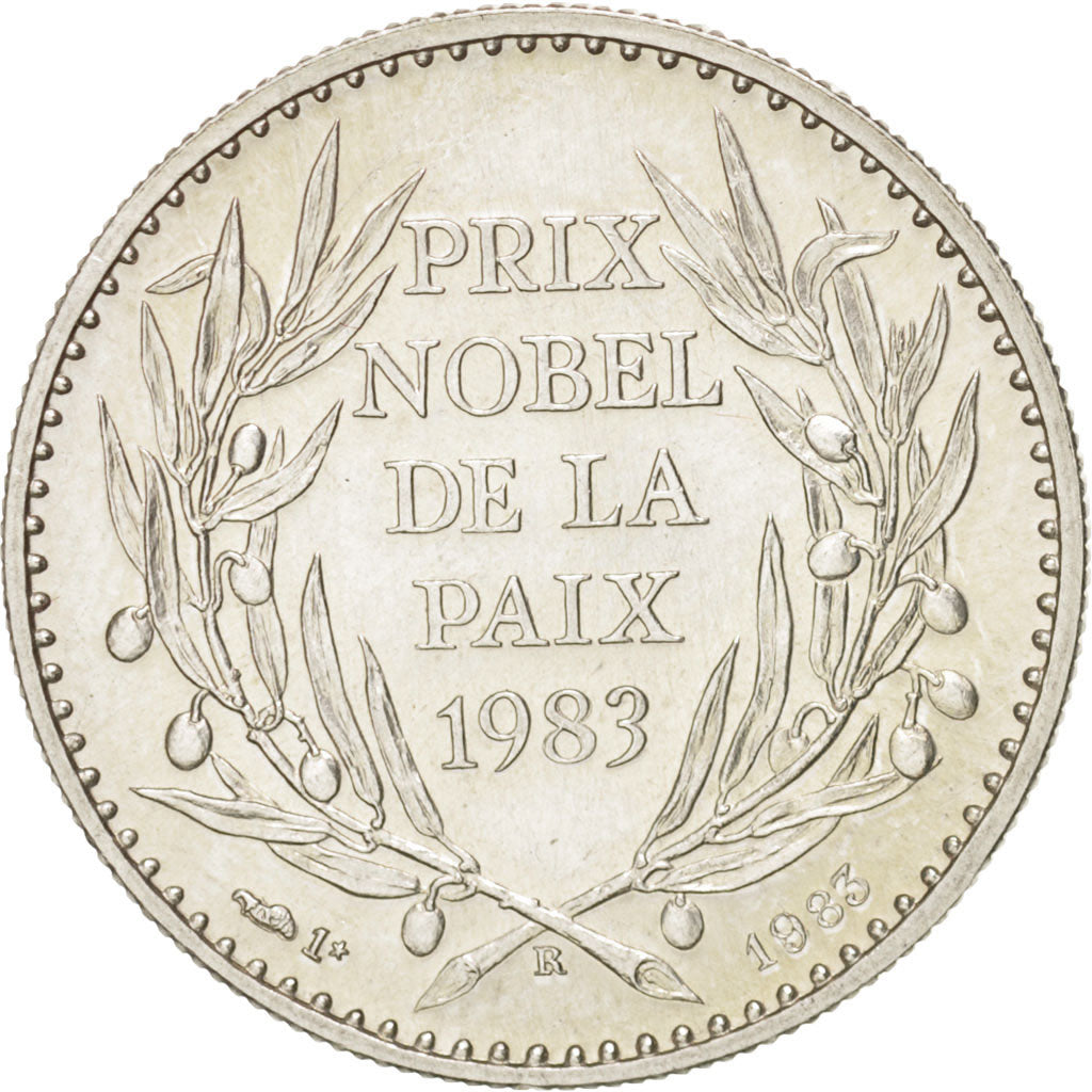 Francja, Medal, Lech Walesa, Prix Nobel de la Paix de 1983, Historia, 1983