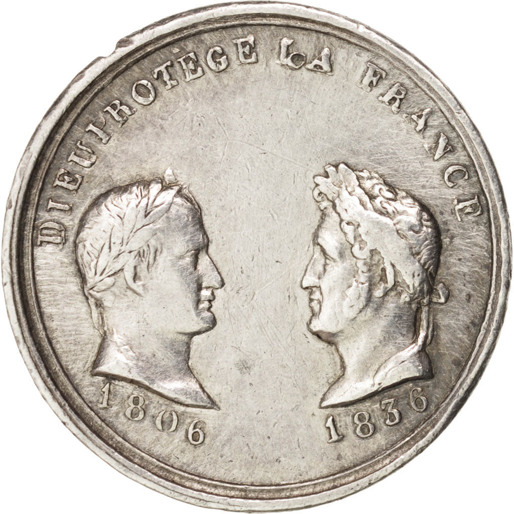 France, Arc de Triomph inauguration quinarius, History, Medal, 1836