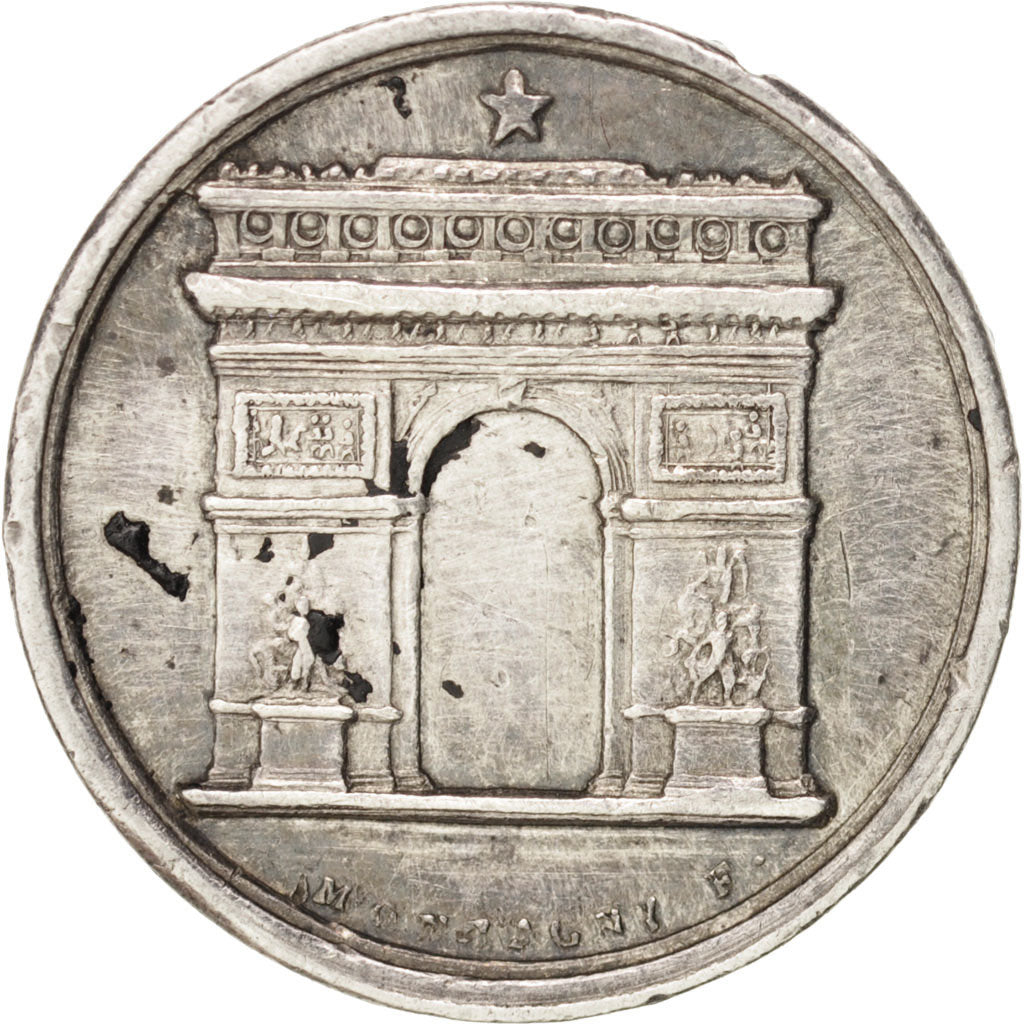 France, Arc de Triomph inauguration quinarius, History, Medal, 1836