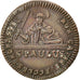 Coin, German States, MUNSTER, 3 Pfenning, 1760, AU(55-58), Copper, KM:430