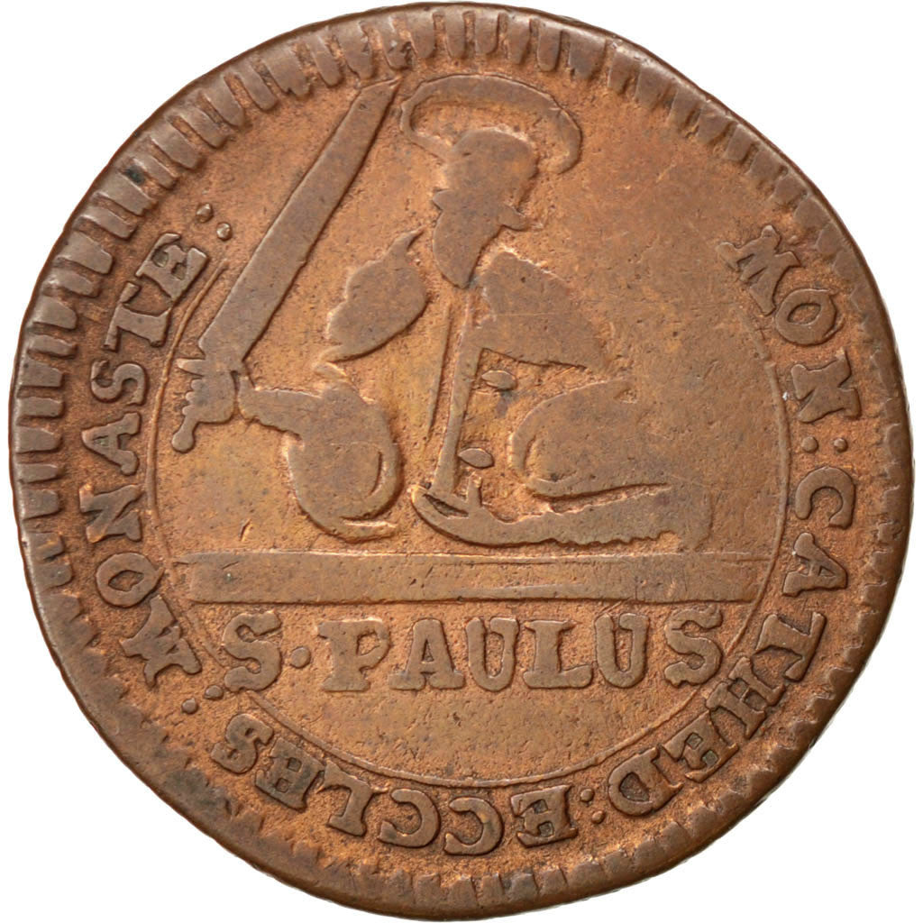 GERMAN STATES, 3 Pfenning, 1753, KM #430, VF(30-35), Copper, 4.28