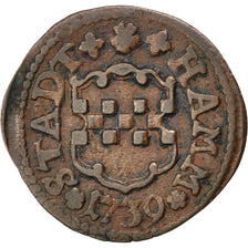 Moneda, Estados alemanes, HAMM, 3 Pfennig, 1739, MBC, Cobre, KM:75