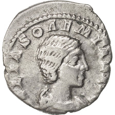 Moneta, Julia Soaemias, Denarius, 219, Roma, EF(40-45), Srebro, RIC:243