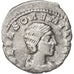 Moneta, Julia Soaemias, Denarius, 219, Roma, EF(40-45), Srebro, RIC:243