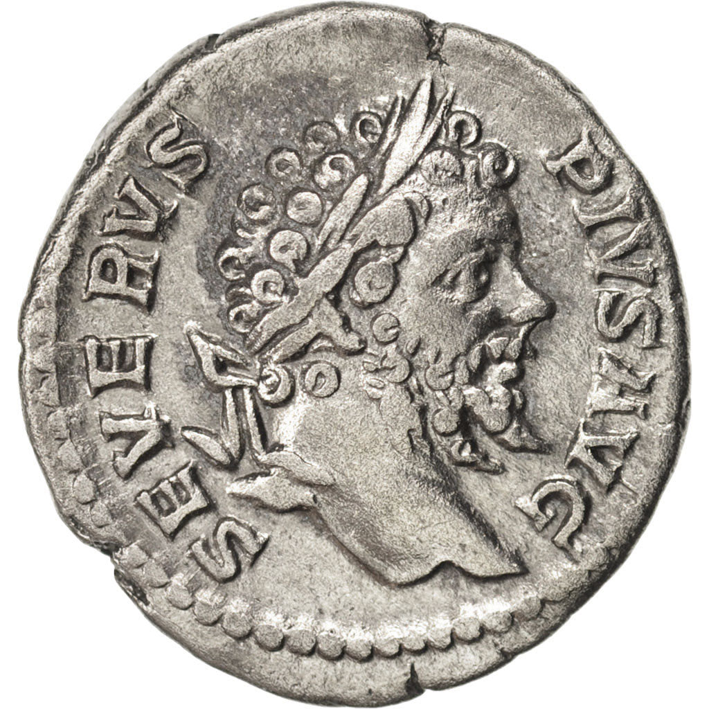Septimius Severus, Denarius, 205, Roma, AU(50-53), Silver, RIC:196