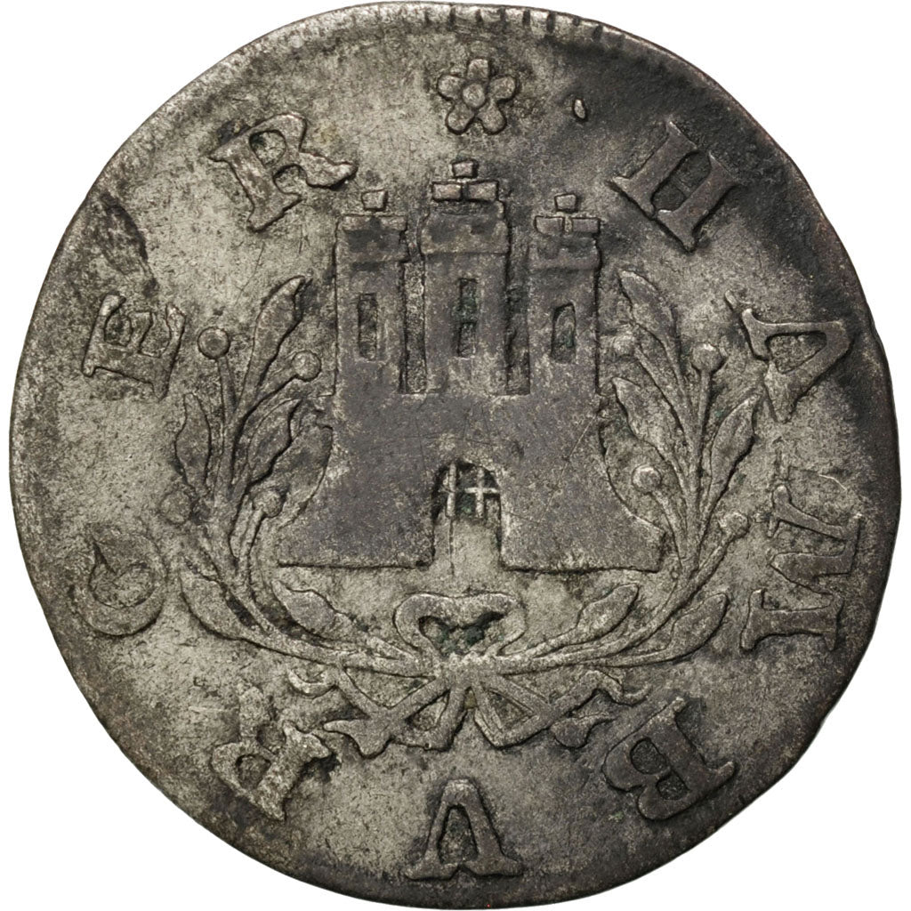 GERMAN STATES, Schilling, 12 Pfennig, 1762, KM #354, F(12-15), Silver, 0.99