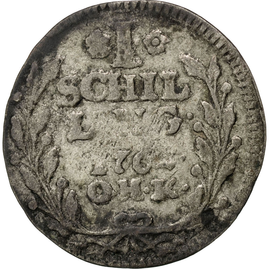 GERMAN STATES, Schilling, 12 Pfennig, 1762, KM #354, F(12-15), Silver, 0.99