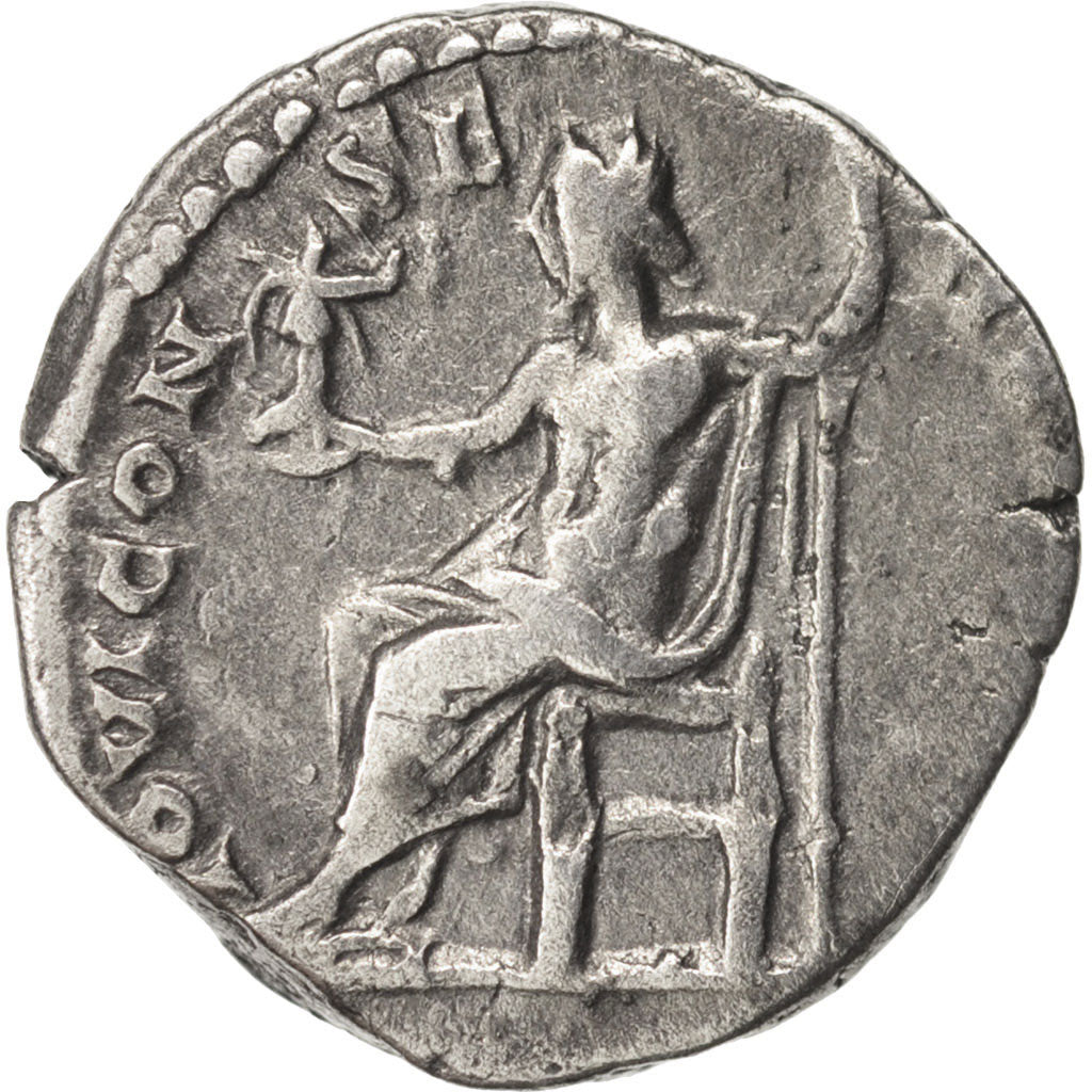 Septimius Severus, Denarius, 198, Roma, VF(30-35), Silver, RIC:111a