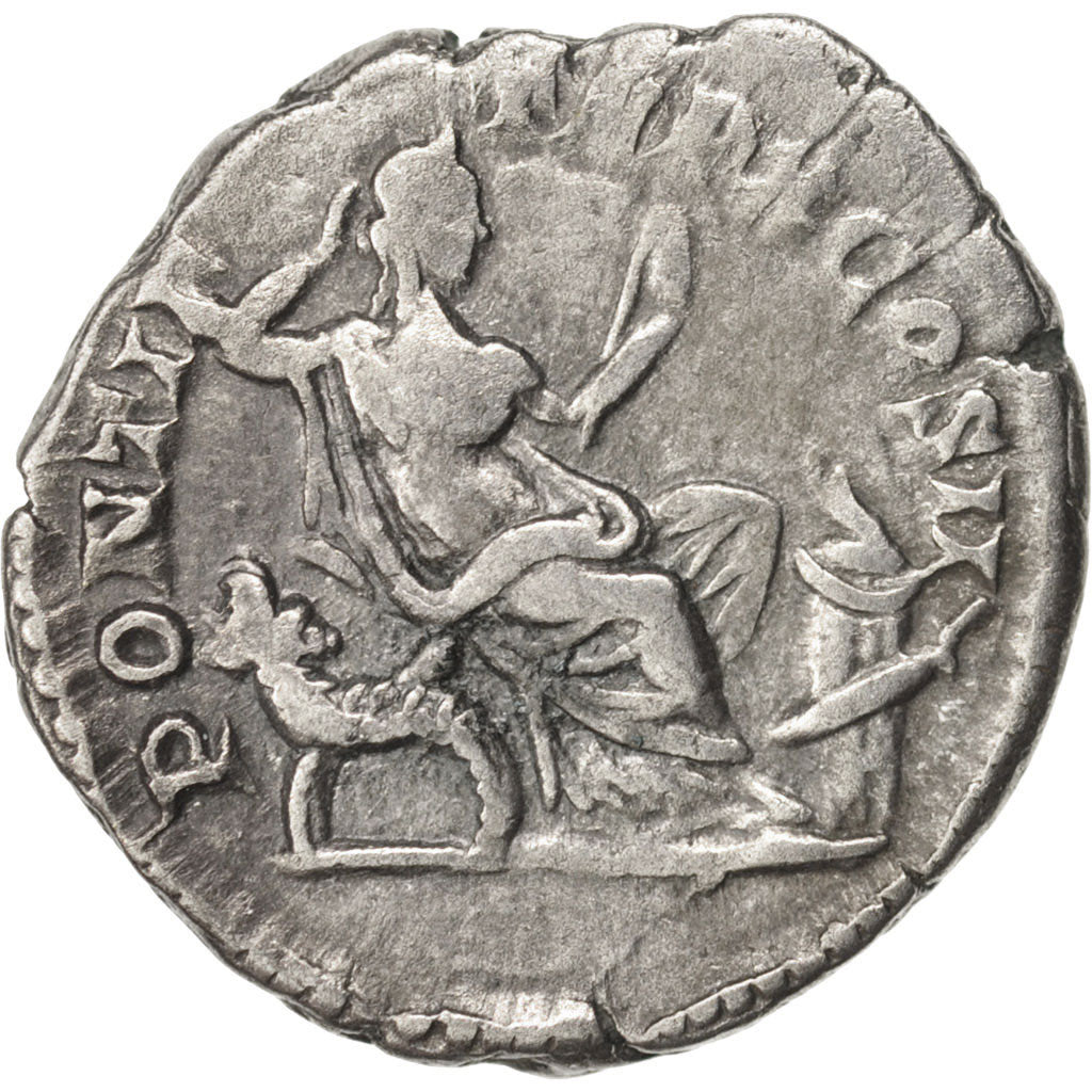 Moneda, Caracalla, Denarius, 207, Roma, MBC, Plata, RIC:92