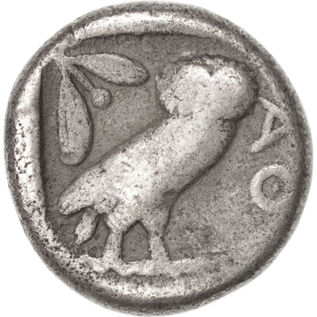 Attica, Athens (490-407 BC), Drachm, 454-404, Athens, VF(20-25), Silver