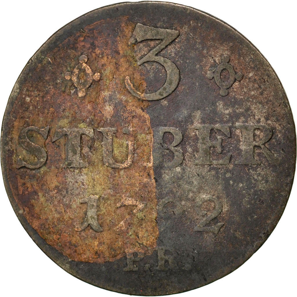 GERMAN STATES, 3 Stuber, 1792, KM #216, VF(20-25), Billon, 1.84