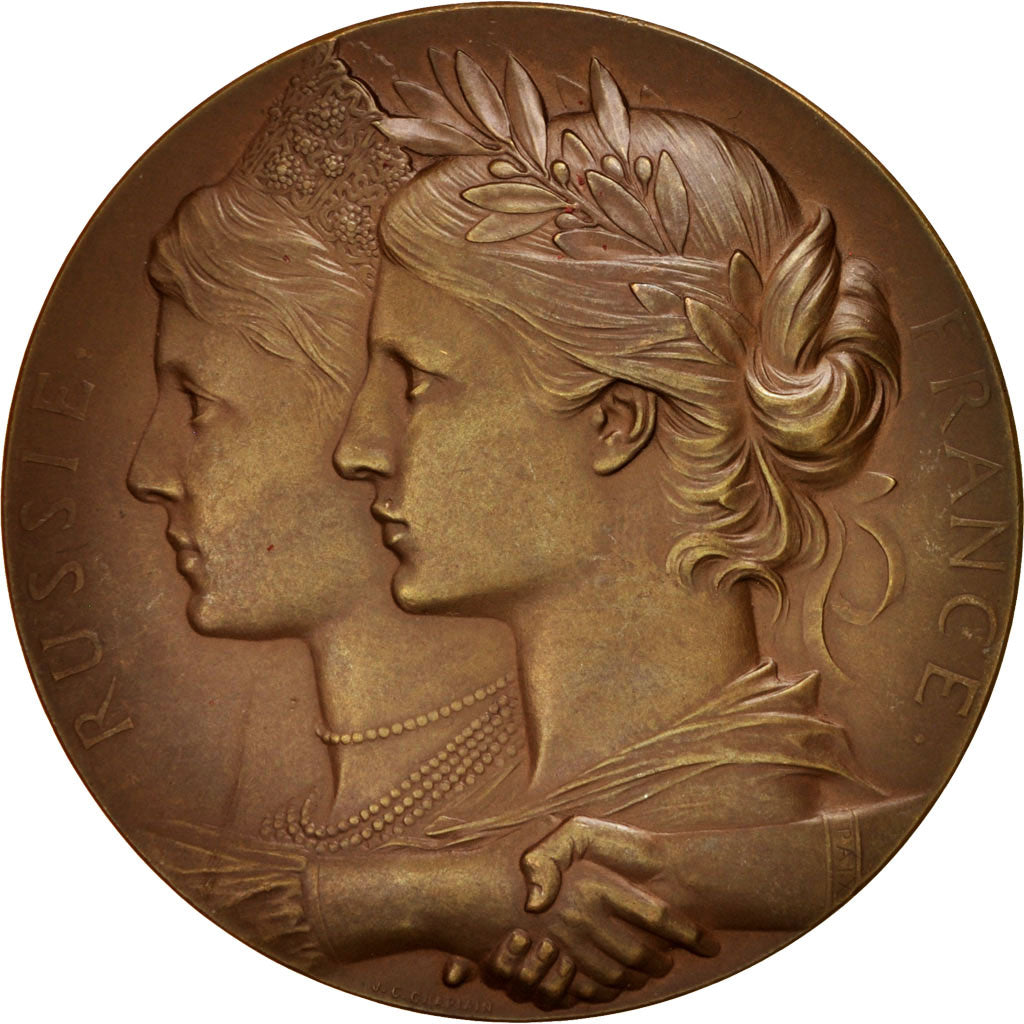 France, Visit of the Russian squadron at Toulon, History, Medal, 1893