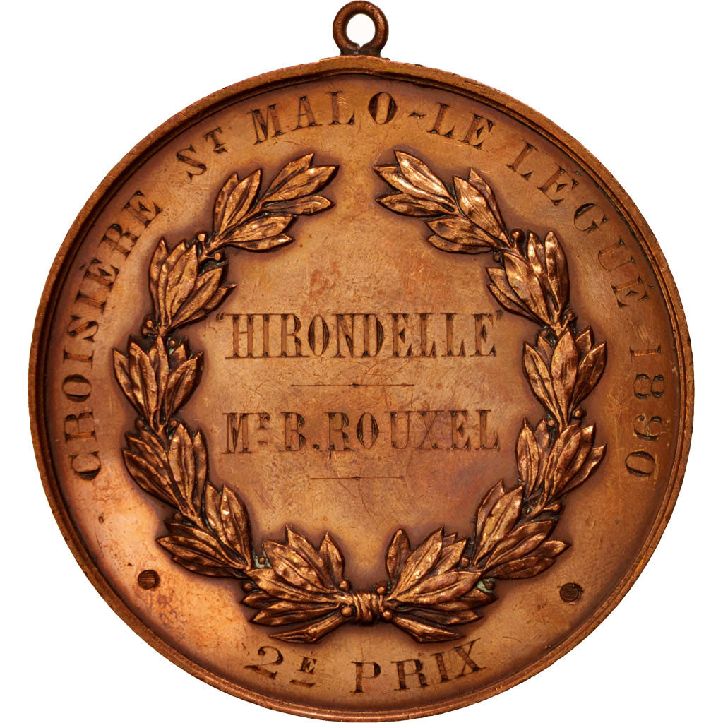 Frankreich, Medal, St Malo-Le Légué cruise, Shipping, 1890, Vernon, SS+