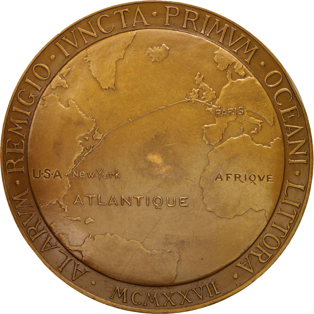 France, 1srt Flight New-York - Paris, Lindbergh, Aviation, Medal, 1927, SPL,...