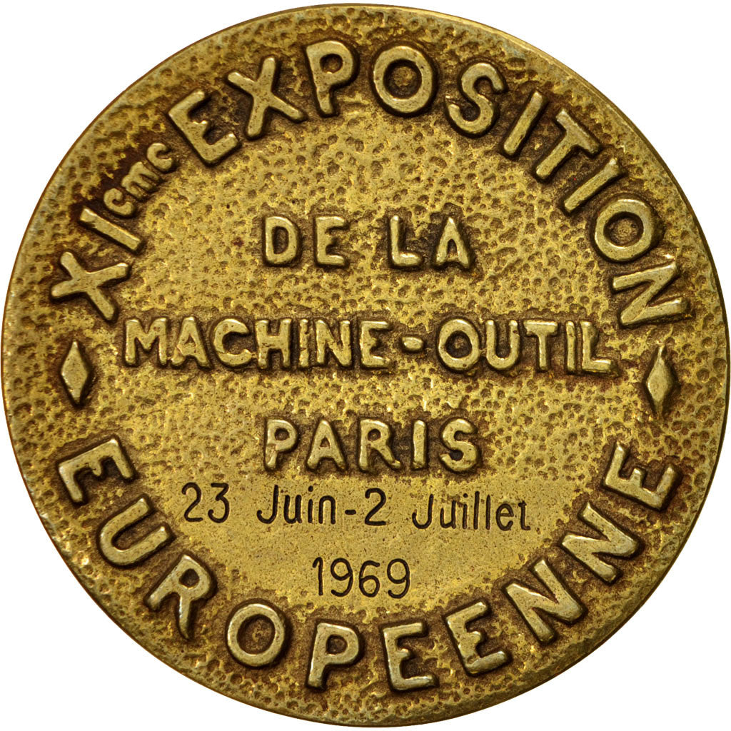 Francia, Medal, XIth machine-tool european exhibition, Business & industry