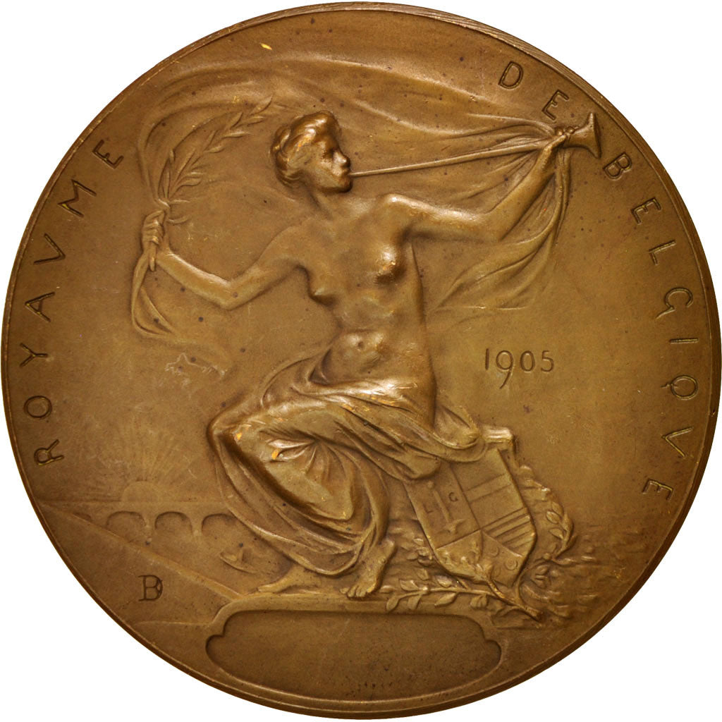 Bélgica, Medal, Liege World Exhibition, Sciences & Technologies, 1905, EBC