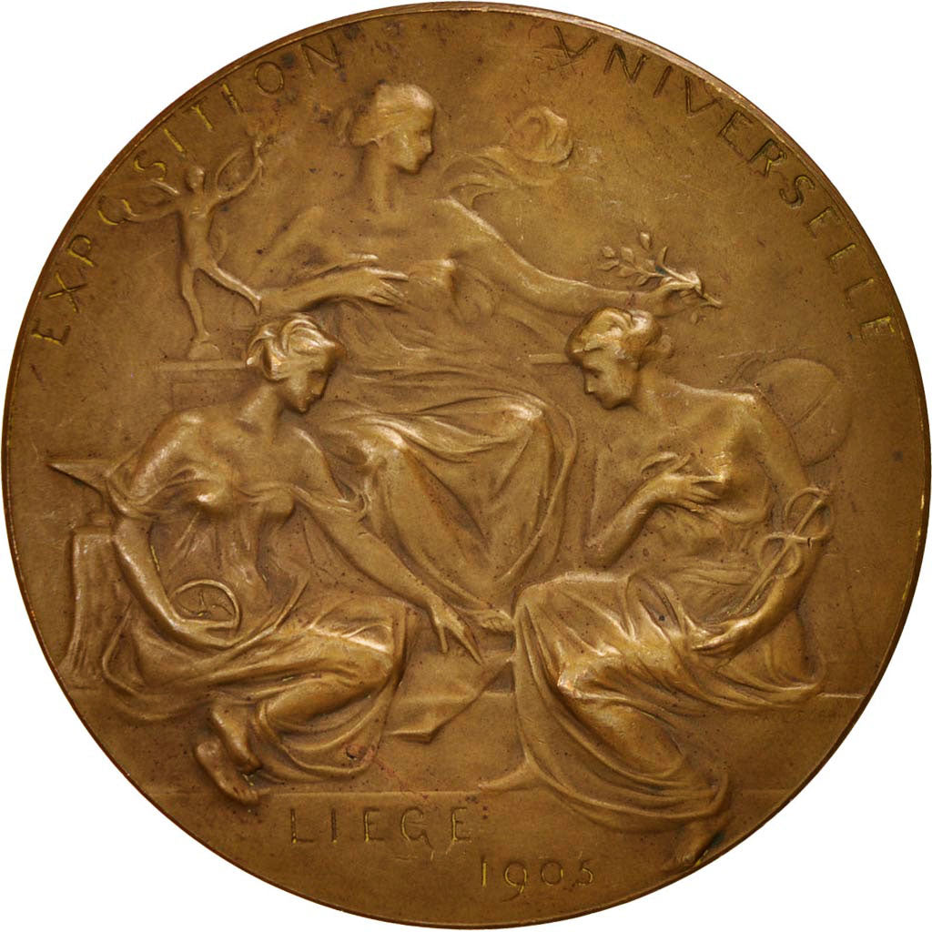 Bélgica, Medal, Liege World Exhibition, Sciences & Technologies, 1905, EBC